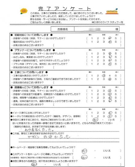 明石市大久保町のお客様の声